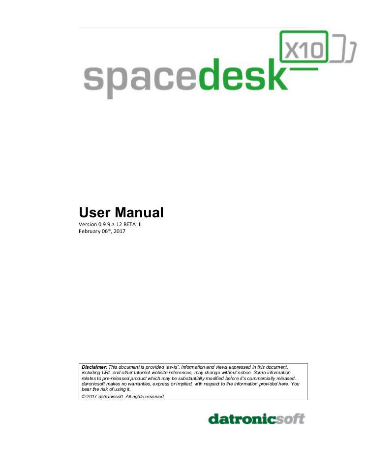 spacedesk driver for primary machine
